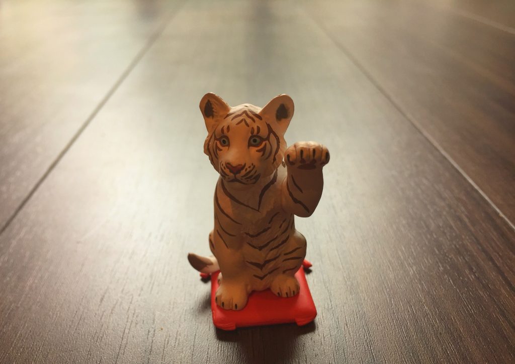 Found this little tiger I got as a freebie with some purchase. Cute as you are, there is no room for you :(