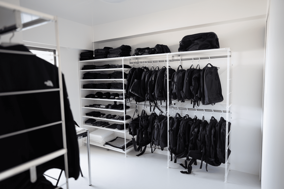 black clothes closet