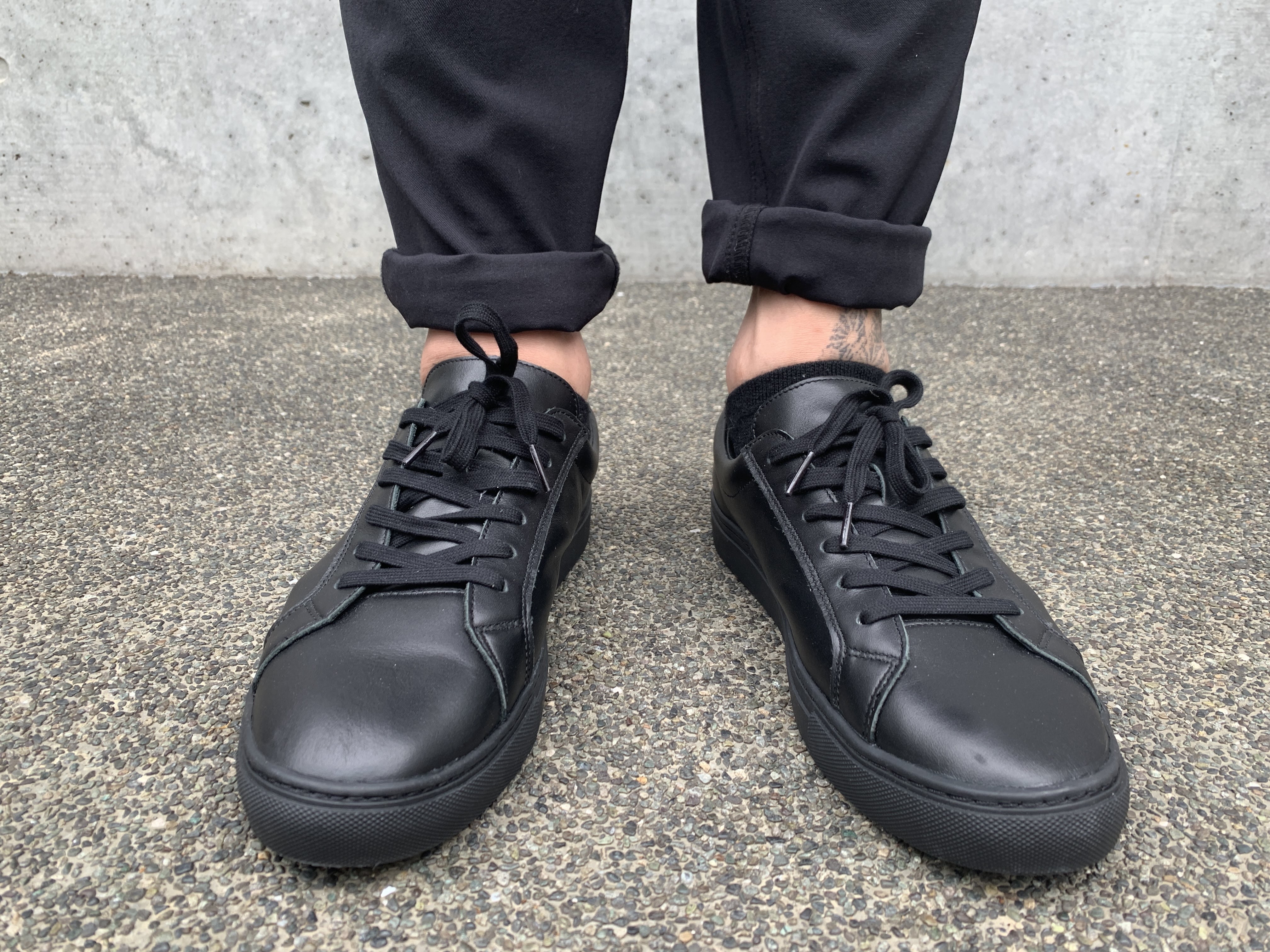 black common projects on feet