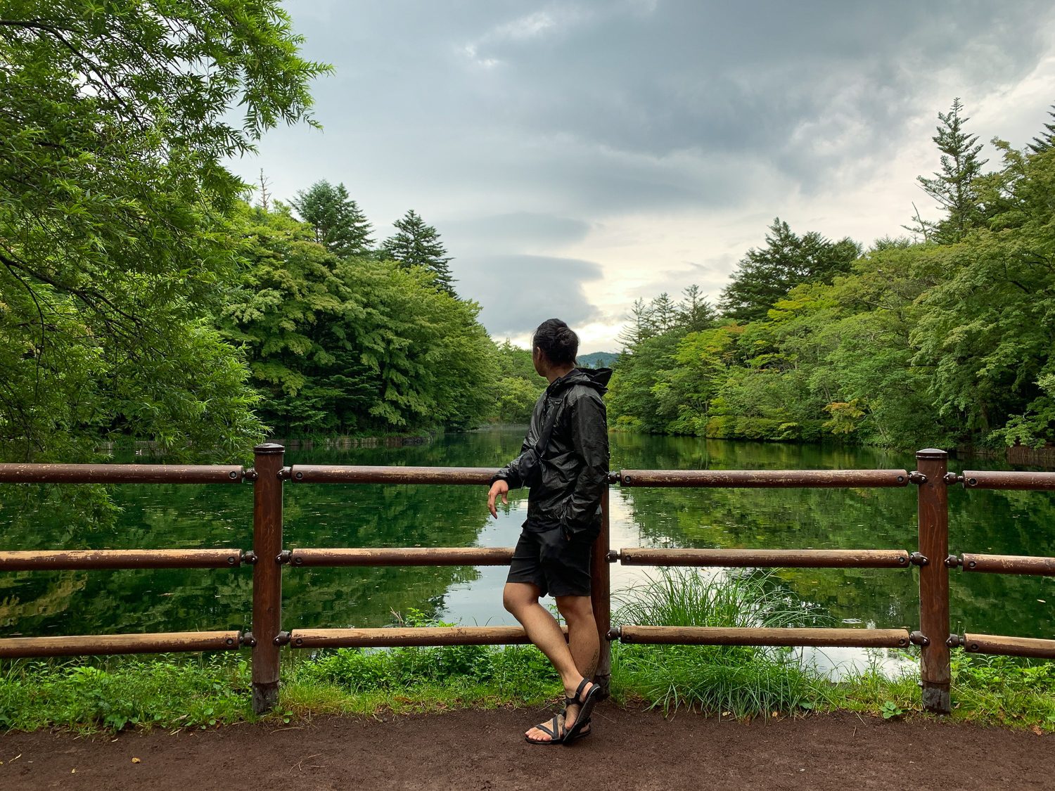 A packable rain jacket that kept me dry during in Karuizawa.