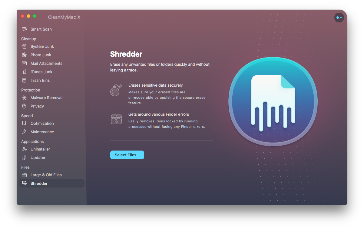 Is CleanMyMac safe when it comes to file deletion? It'll be safer to delete with the Shredder that prevents possibility of recovery.