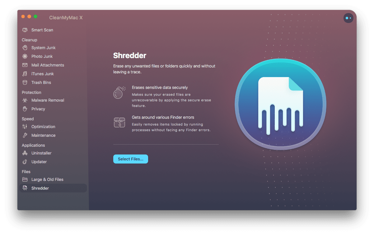 Is CleanMyMac safe when it comes to file deletion? It'll be safer to delete with the Shredder that prevents possibility of recovery.