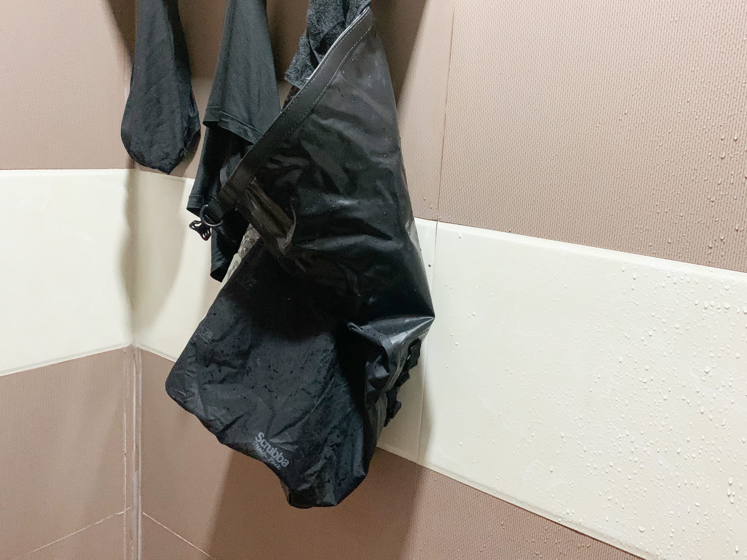 The Scrubba Stealth Pack drying.