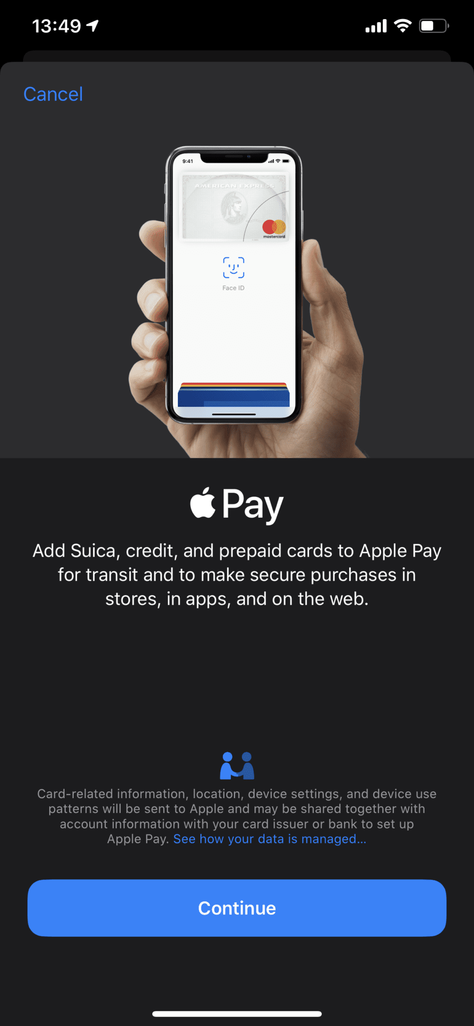 can you add suica card to android phone