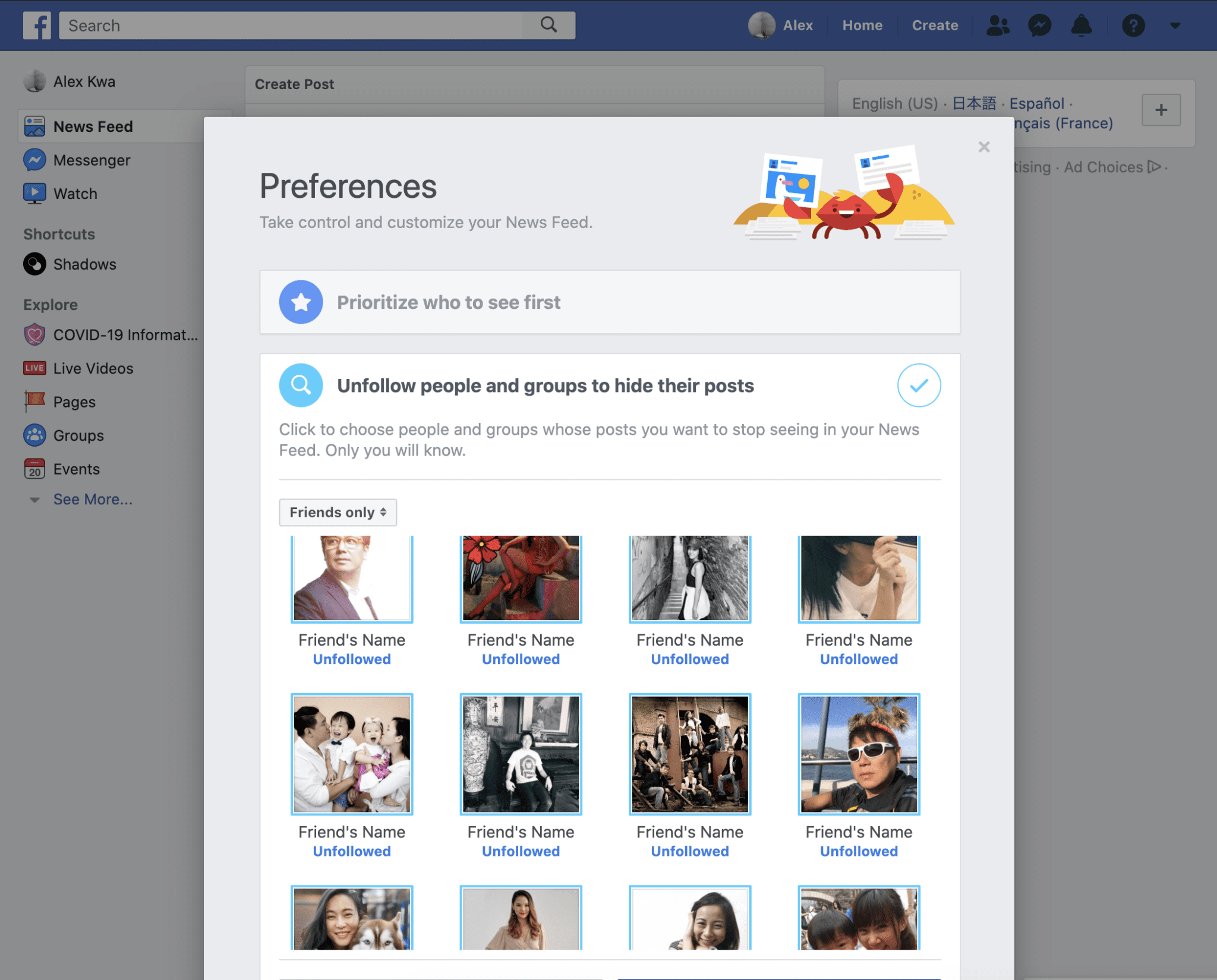 How To Unfollow Everyone On Facebook Alex Kwa How To Unfollow Everyone On Facebook Alex Kwa