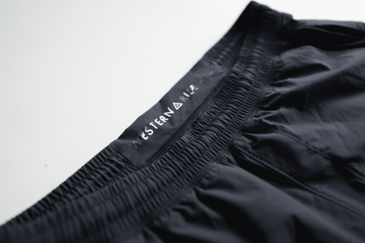 Western Rise Movement Short's heat transfer logo doesn't stand up to washing.