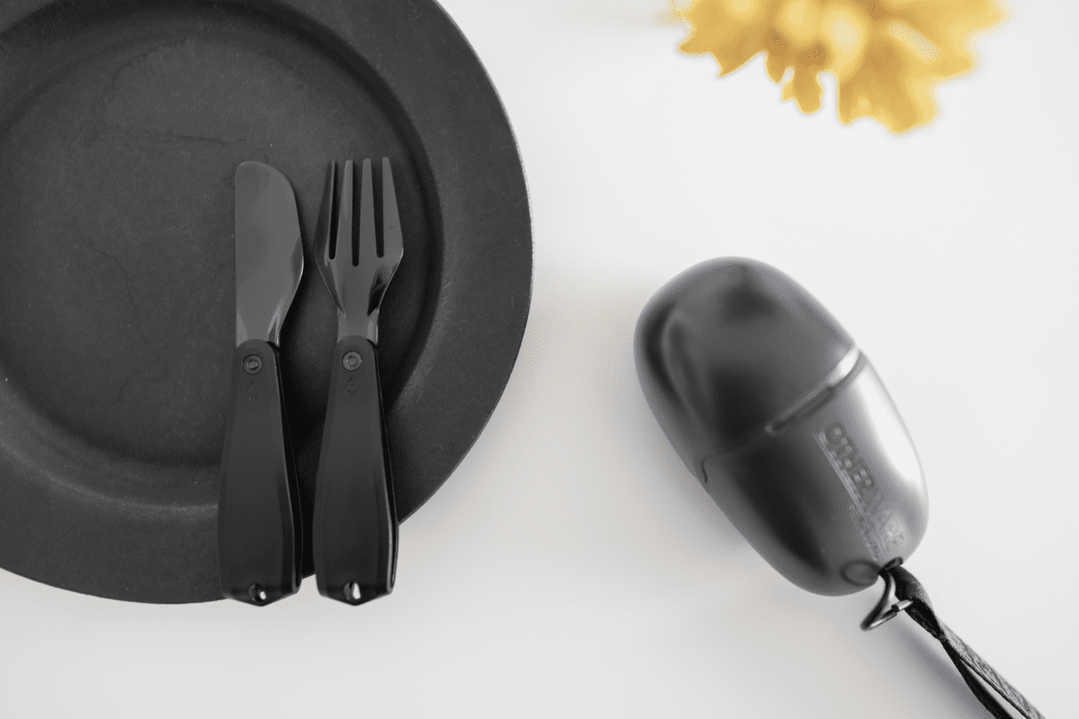 PLASTIC SUCKS Travel Cutlery Set w/ Hemp Pouch -Stainless Steel Utensils,  Straw and Chopsticks - Conscious Cutlery