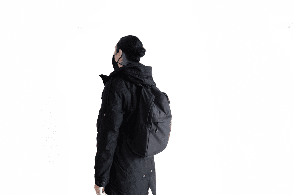 The TOM BIHN Paragon Backpack, TOM BIHN V3 Face Mask with the Alpha Industries M-59 Fishtail Parka