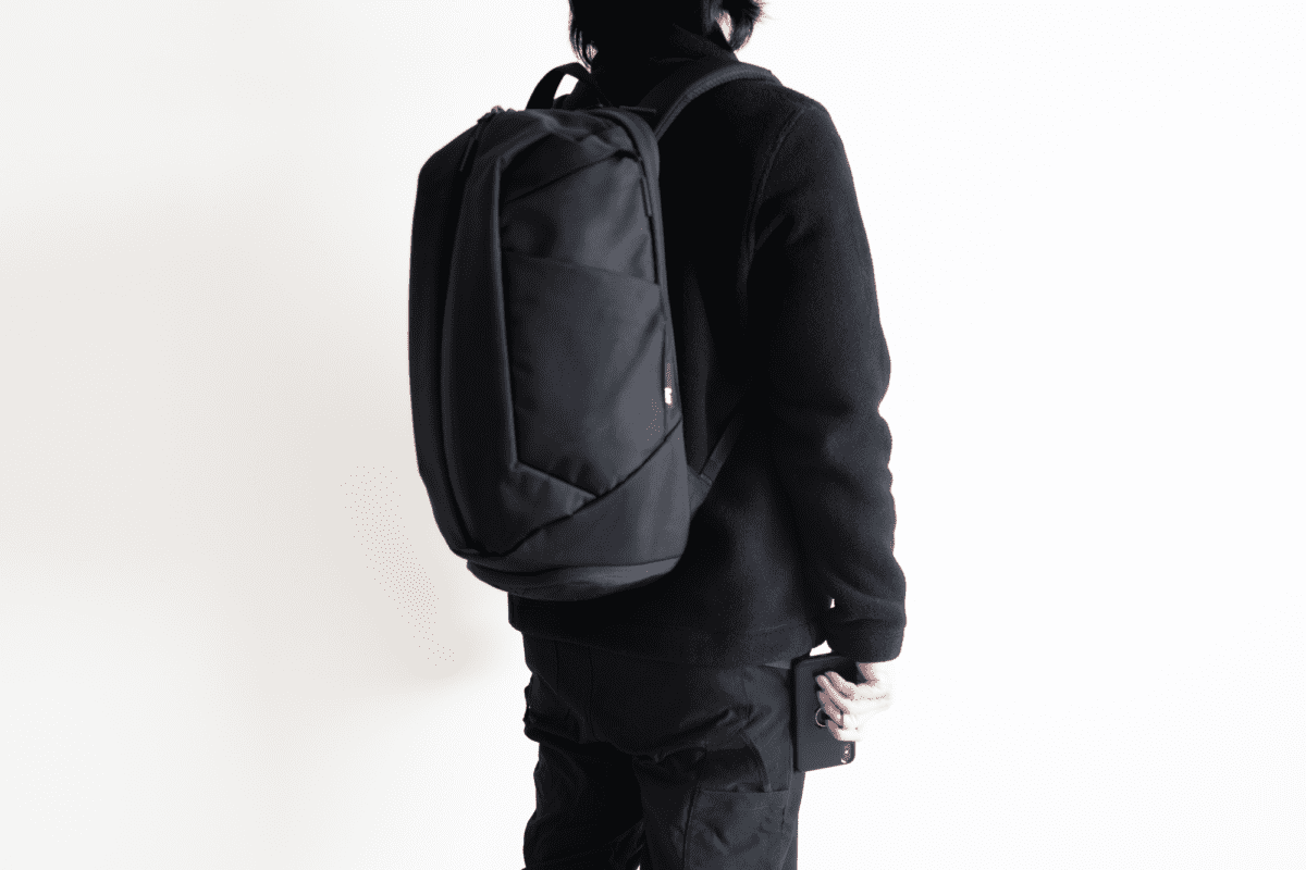 Aer Water Resistant Nylon Duffle Backpack in Black